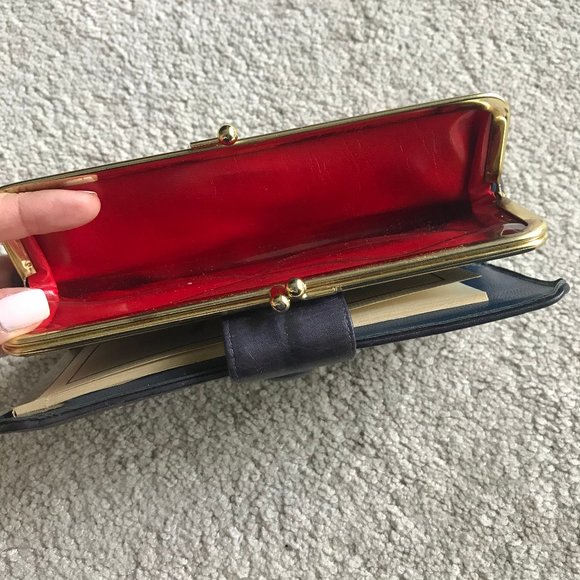 Vintage Leather Kissing Clasp Wallet - Picture 7 of 9